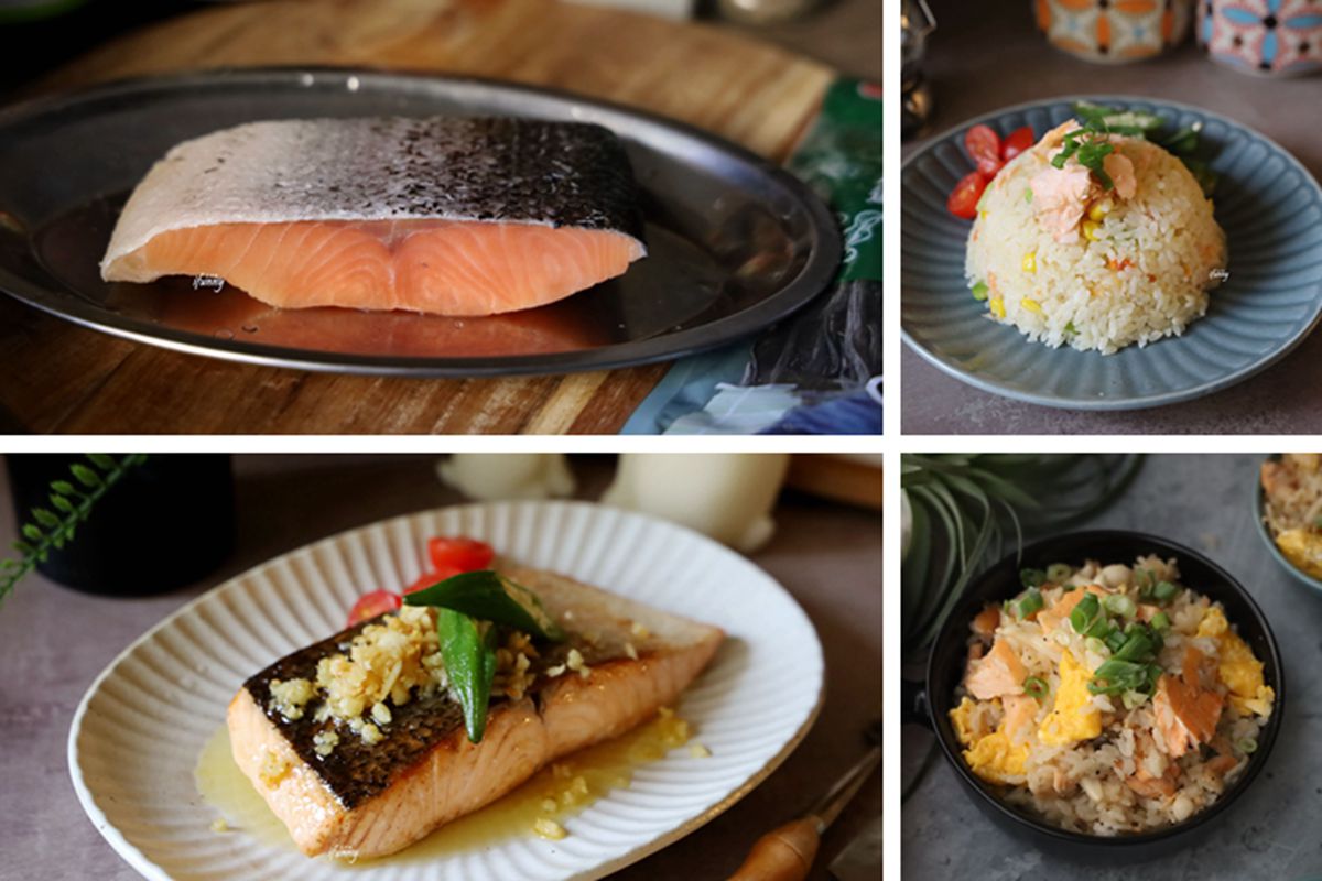 i3fresh愛上新鮮 在家料理的好幫手 鮭魚菲力料理推薦 奶油香蒜鮭魚/鮭魚炊飯/鮭魚炒飯