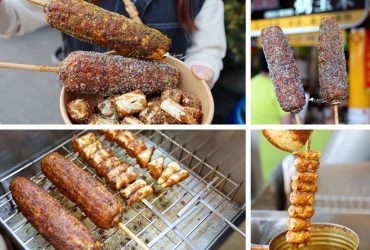 埔里美食 | 炳叔烤玉米埔里店 秘製沙茶醬烤玉米 獨家限定醬烤茭白筍