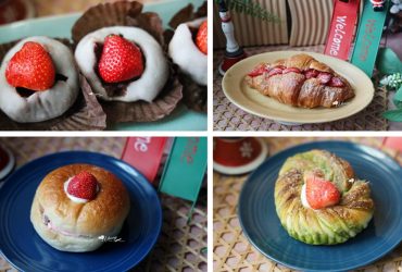 松江南京站 | 善菓屋 Sharing Nature 台北松江店 冬日限定草莓季 草莓紅豆大福 草莓抹茶花圈 草莓奶霜可頌 草莓乳酪貝果