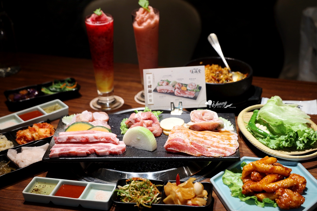 大江美食 | 姜滿堂 正宗韓國直火燒肉 韓式小菜免費續到飽 還能搭配韓式料理及特調飲品