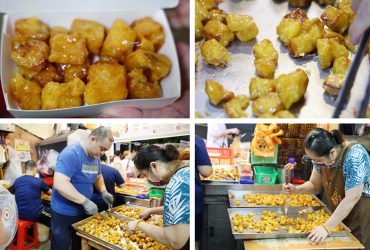 松山站 | 饒河夜市 小明拔絲地瓜 酥脆香甜 放久了也好吃